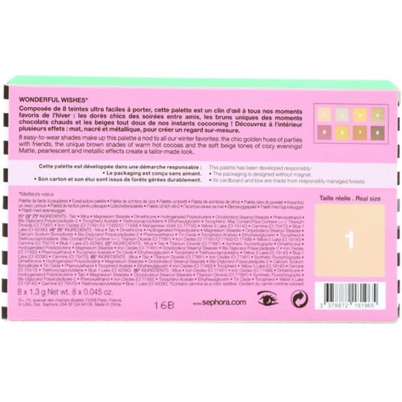 🎉HOST PICK🎉SEPHORA Wonderful Wishes Eyeshadow Palette 8 eyeshadows, NWT - Picture 7 of 9